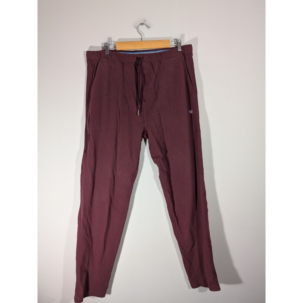 Mack Weldon Mens‎ Maroon Pull On Elastic Waist Joggers Sz XXL Lounge Casual